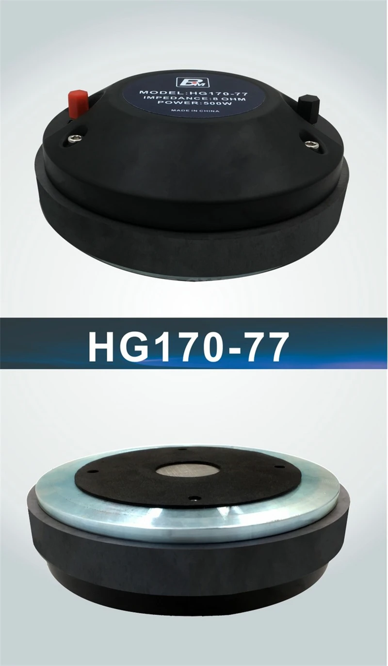 PT-002 170 Magnetic 75 Core Titanium Film Hg170-77 Tweeter Driver Head Professional Stage Treble Head 110db 8ohms 80-160w（1PCS）