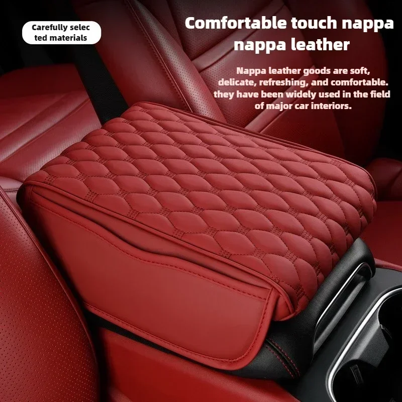 Car Arm Rest Box Expander Cushion 5cm Thicken Luxury Center Console Box Protection Cover 3D Memory Foam Armrest Pad