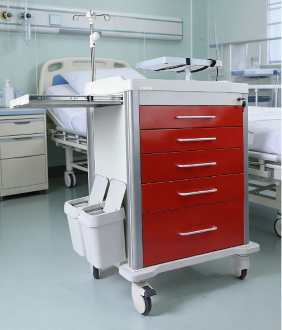 Hochey  ABS Plastic and Metal Furniture Hospital Emergency Nursing Medicine  Trolley
