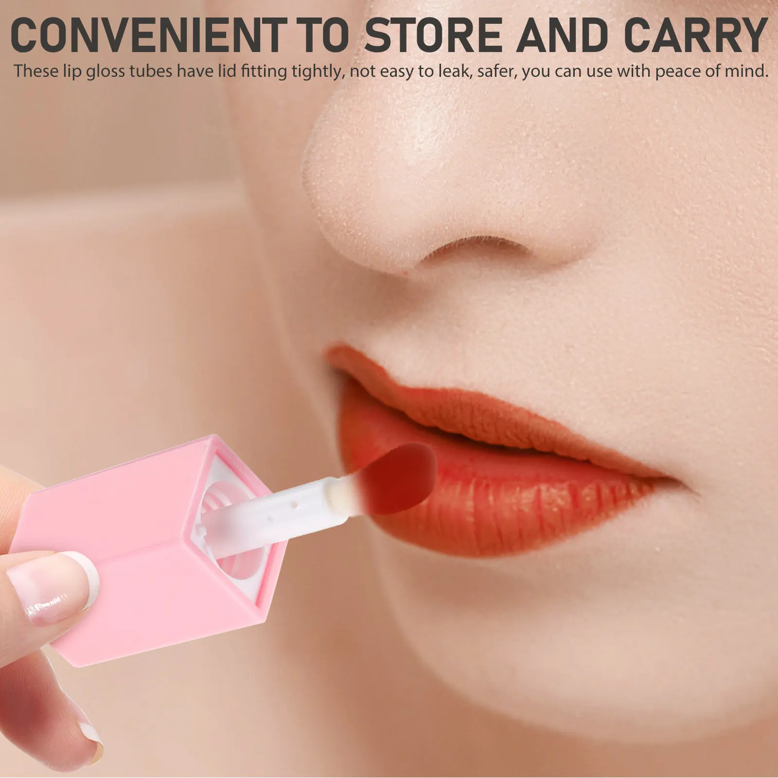 12Pcs 빈 립글로스 튜브 여성용 플라스틱 리필 용기 소녀용 5ml 휴대용 경량 빈 립글로스 튜브