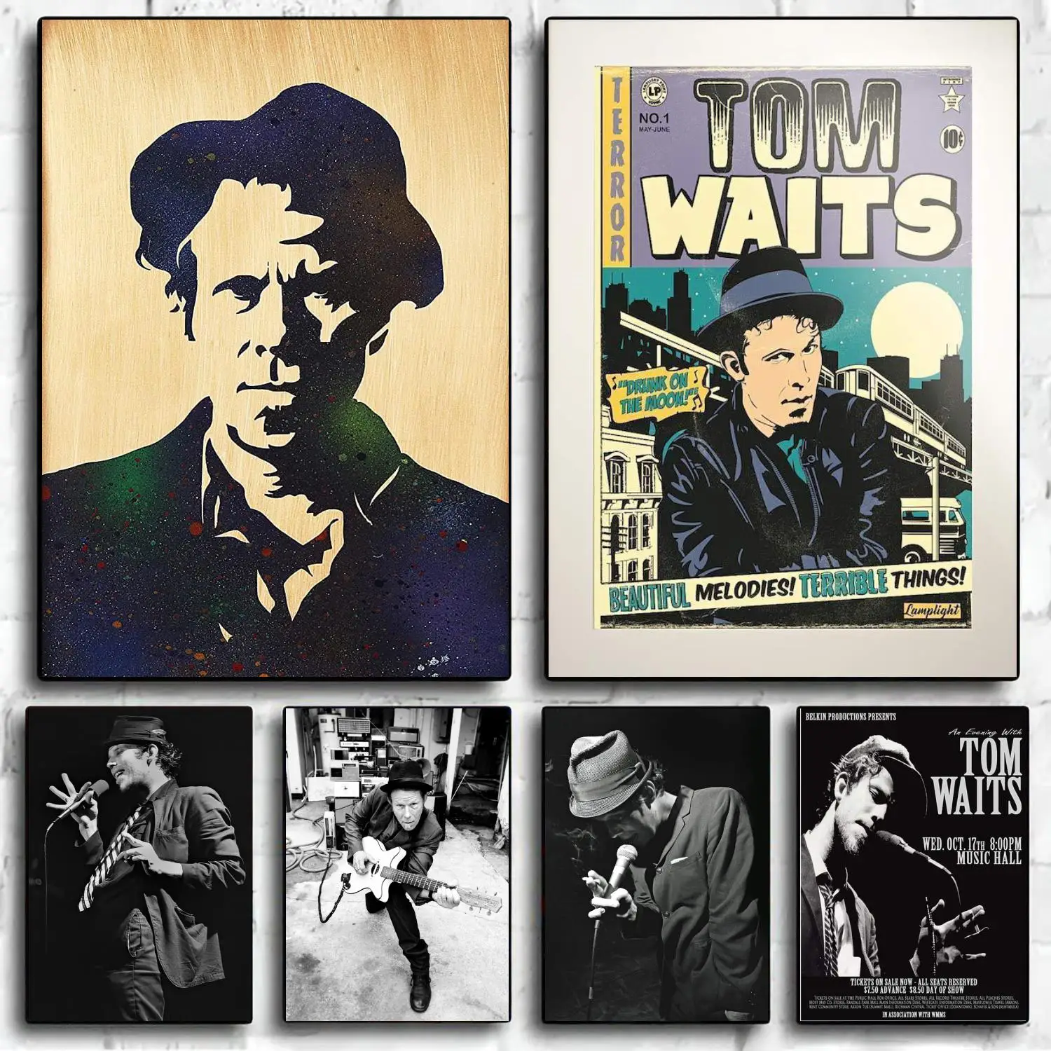 

tom waits Singer Decoration Art Poster Wall Art Personalized Gift Modern Family bedroom Decor Canvas Posters