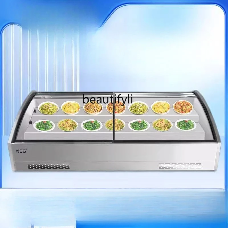 

Barbecue Display Cabinet Ladder Ice Table Seafood Refrigerated Cabinet Commercial Fruit Fresh Display Cabinet