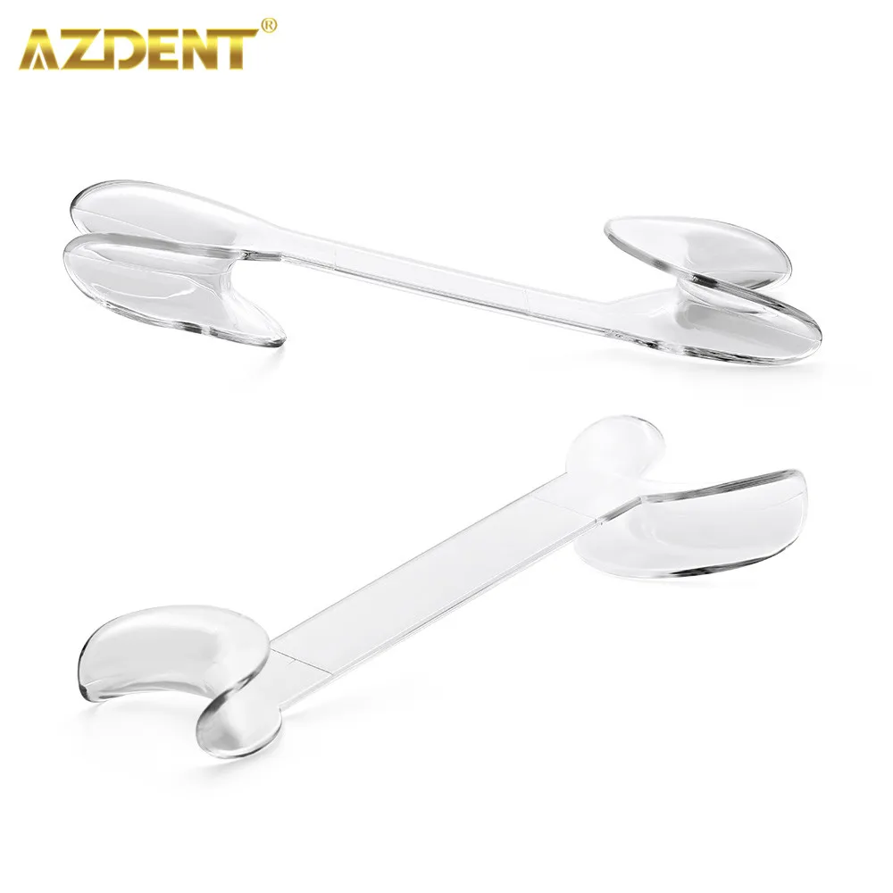 AZDENT 4pcs Dental T-Shape Mouth Double Head Retractor Mouth Opener Orthodontic Teeth Mouth Opener Dentist Tool Lab Instrument