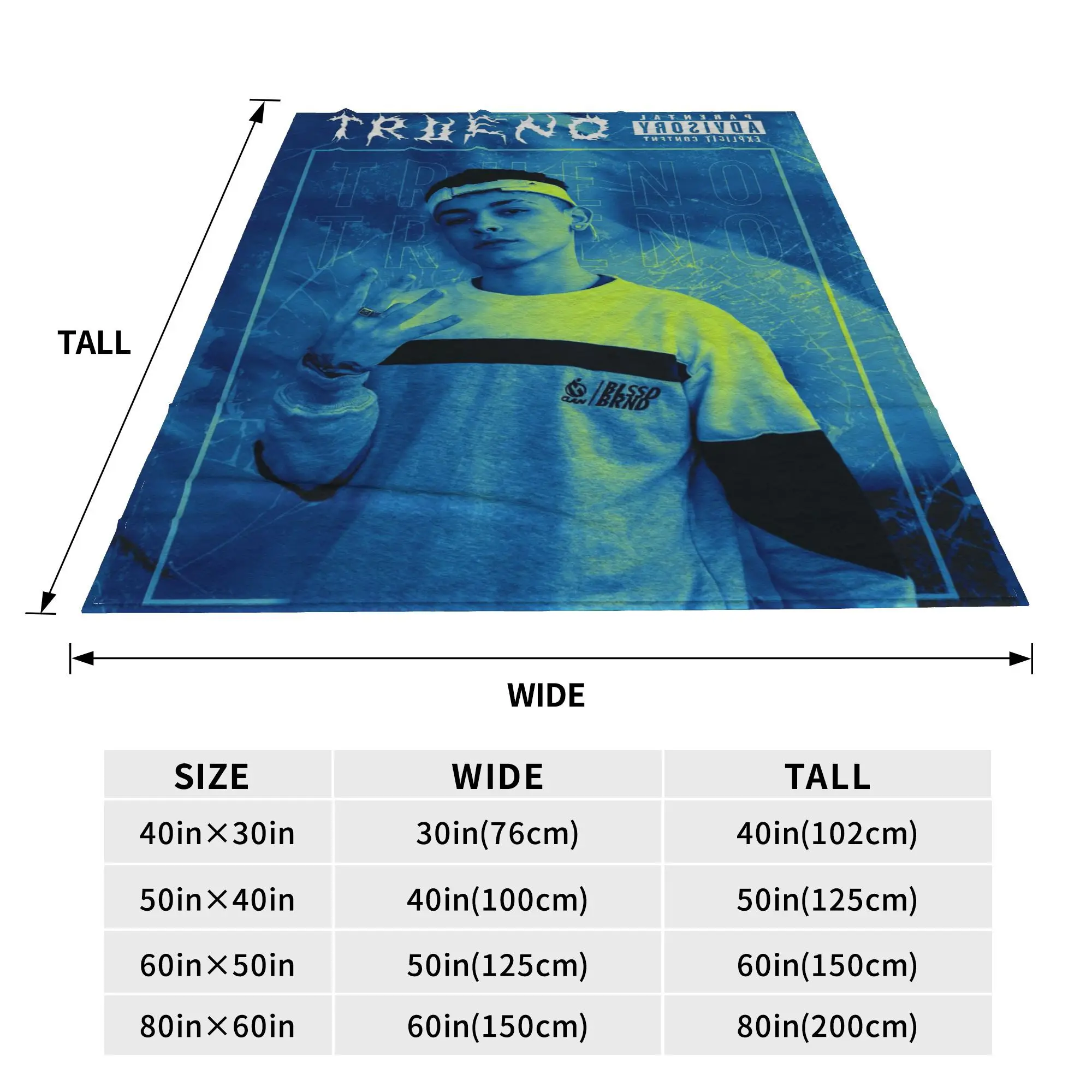 Funny Trueno Hip Hop Rapper Blanket Warm Fleece Sofa Throw Blanket for Home Bedroom Outdoor Throws Bedspread Quilt