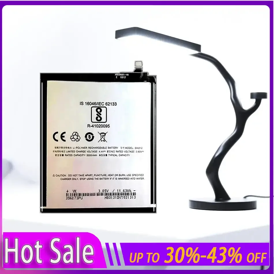 

Mobile Phone Battery For Meizu M8C M 8C M810H M810L 3070Mah BA810 Premium Replacement