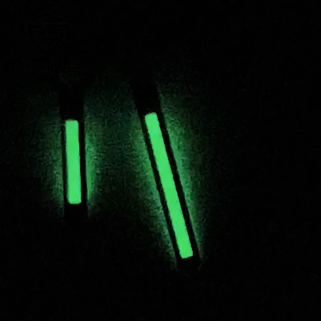 Стрелки часов RICHUS NH35 Серебряные стрелки часов Зеленые светящиеся подходят для NH34 NH35 NH36 ETA2824 2836 Механизм Miyota8215-DG