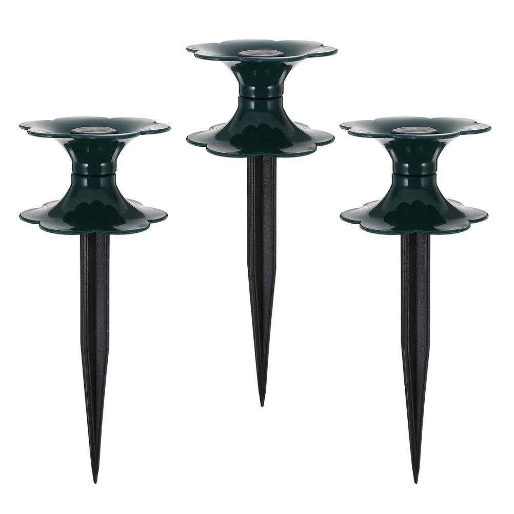 

3pcs Garden Hose Guide Spike Lawn Watering Pipe Wheel PVC Stakes Durable Easy to Use Wide Applications Simple Practical