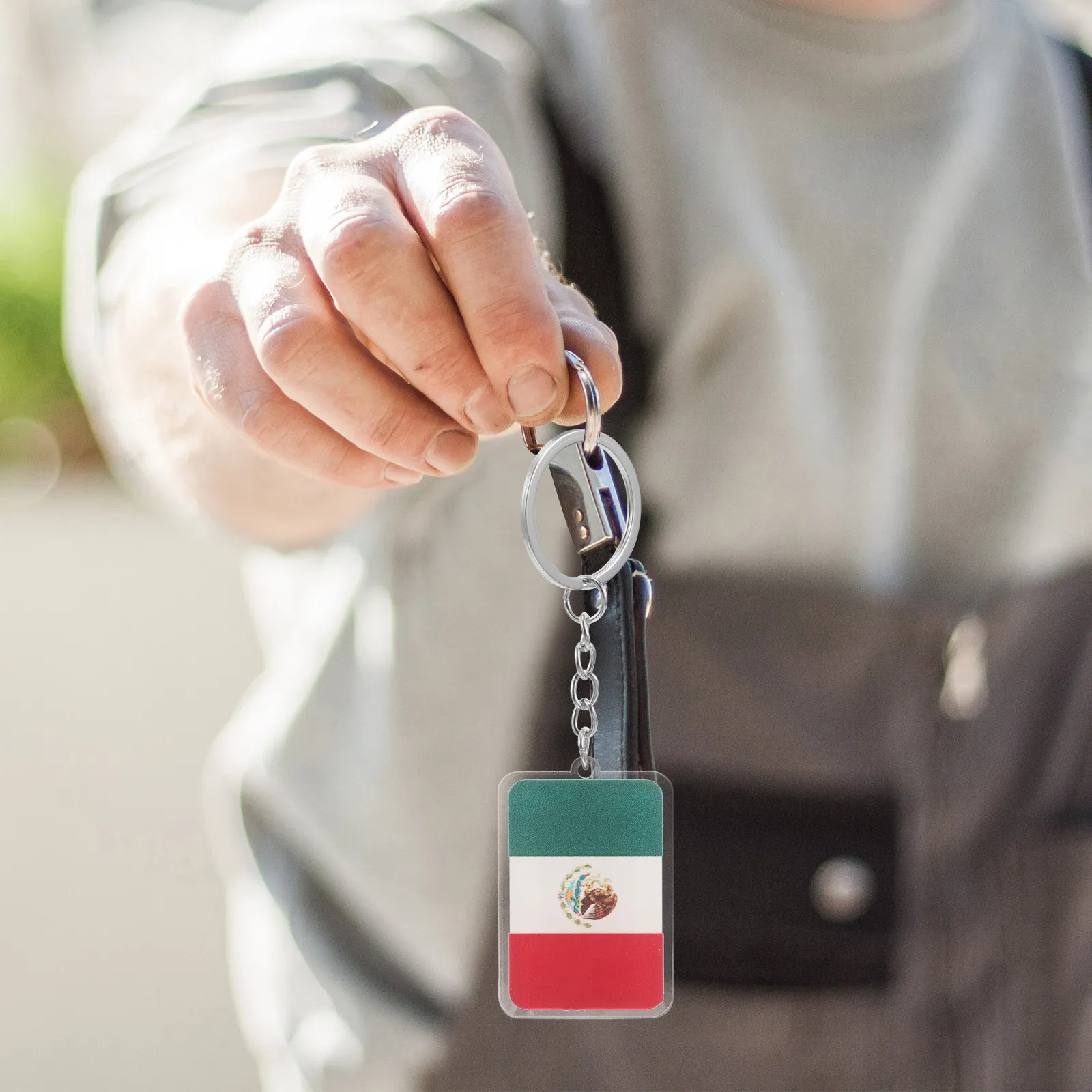 12Pcs Acrylic Mexico Flag Keychain Soccer-Themed Football Keyring for Backpack Purse Travel Souvenir Collectors Mexican Fan Gift view 6