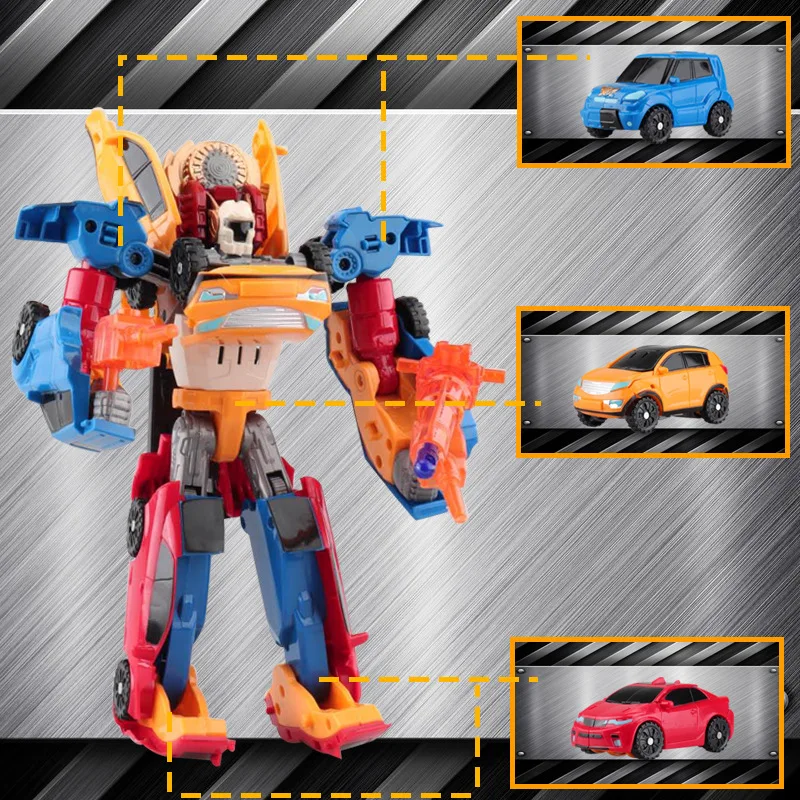 Brinquedo transformador de robô de carro modelo 3 em 1, figura de ação transformadora legal, ideal para brincadeiras e coleção de crianças