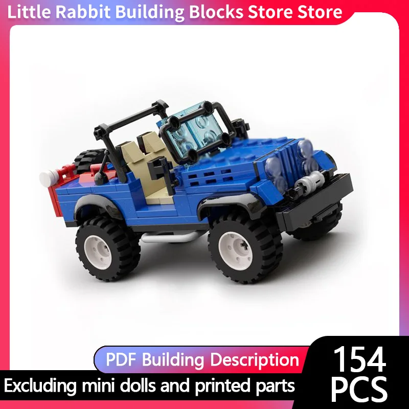 Speed Racing Car Model MOC Building Bricks CJ Off-Road Vehicle Modular Technology Children Holiday Gifts Assemble Toys Suit