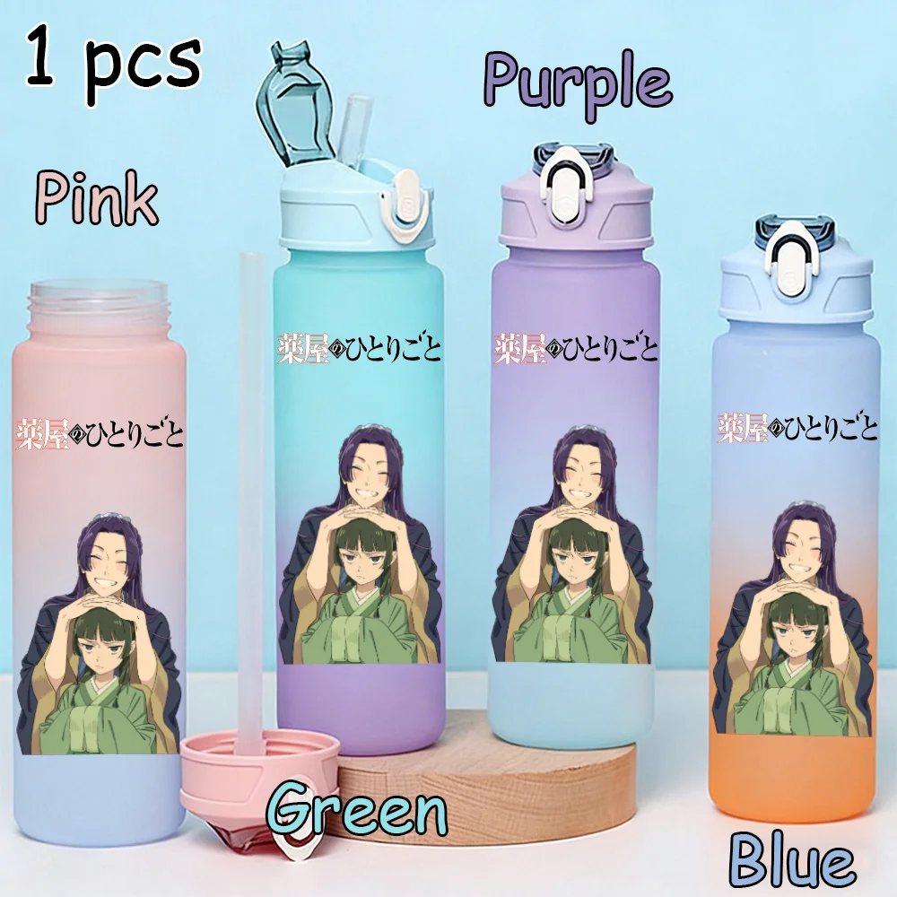 750ml The Apothecary Diaries Water Cup Camping Drinking Bottle Cartoon Plastic Large Capacity Gradient Sports Straw Bottle Cup view 6