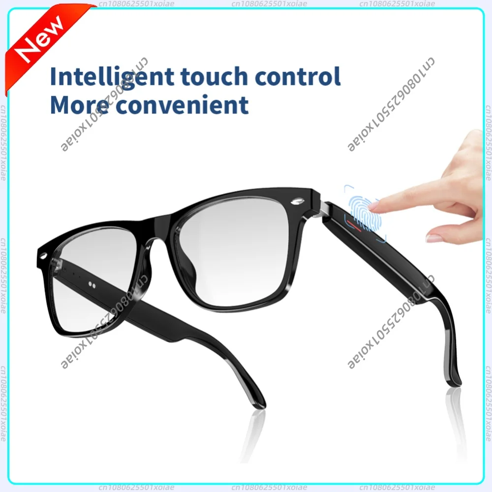 Smart Glasses AI Assistant BT Audio Glasses Remote Shooting Wearable Eyeglass Open Ear Sound Mic & Speakers for Women Men