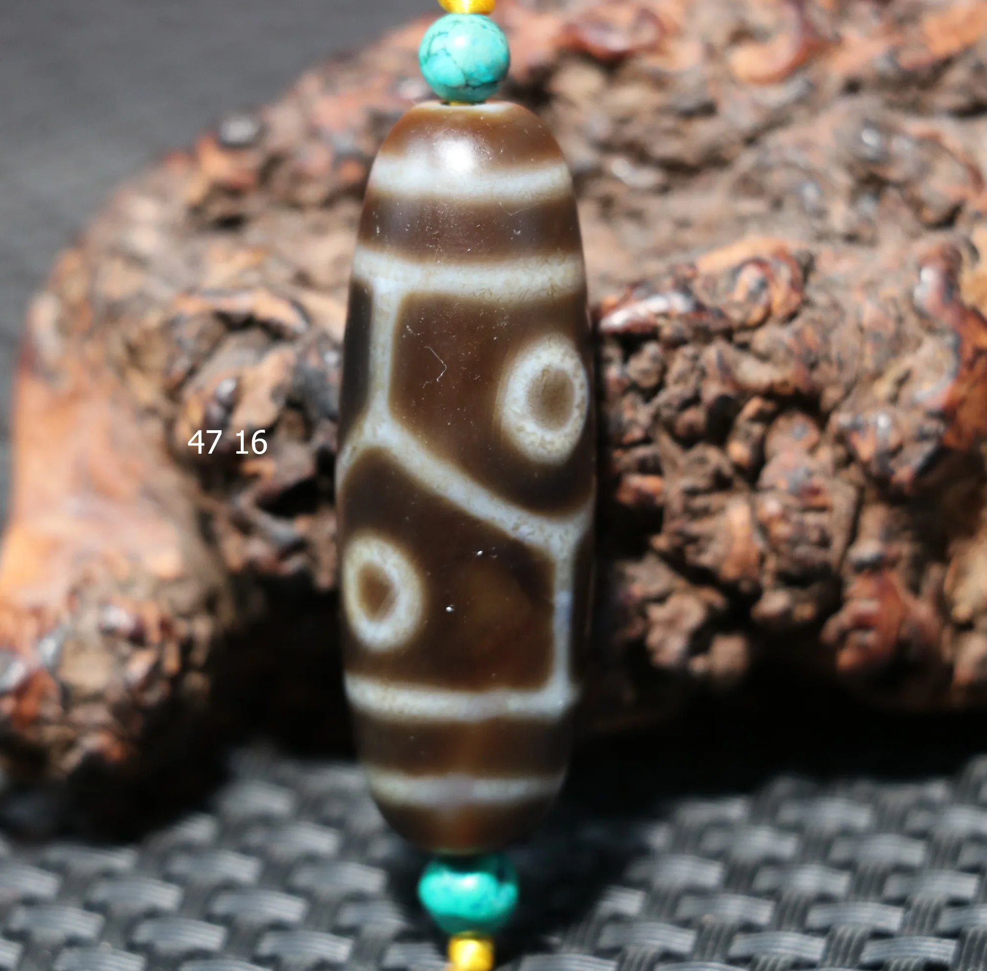 An Ultra Energy Unique Magic Power Tibetan Old Agate 6 Eye Longevity dZi Bead Amulet Pendant LKbrother Talisman UPD220607A4