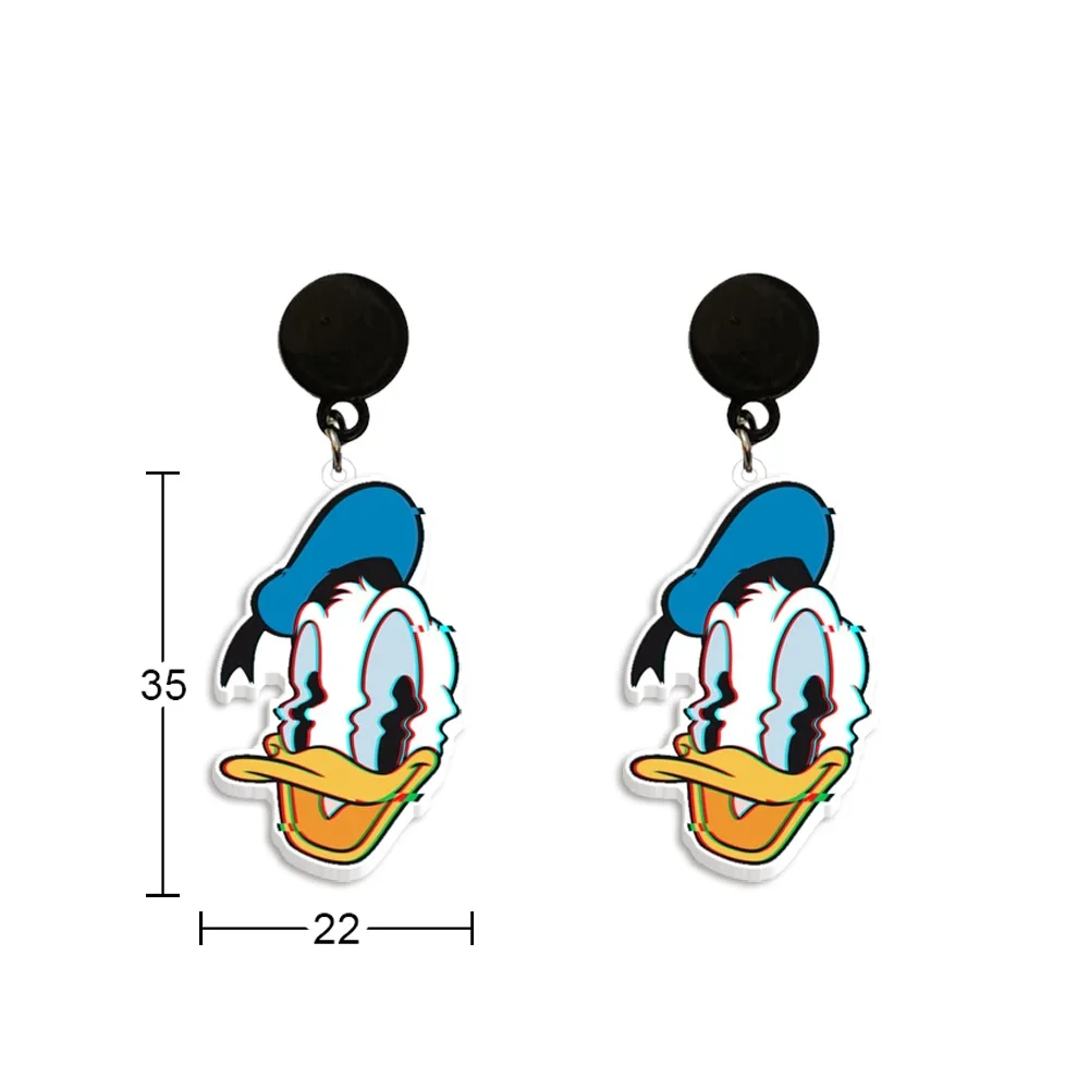 Cartoon niedlichen Disney Donald Ente Ohr stecker Design Ohrringe Frauen Mädchen Kinder Party Geschenk Schmuck Zubehör Dekoration