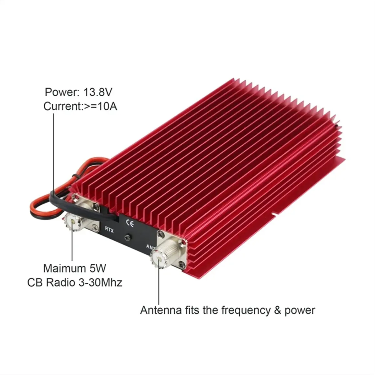 BJ-300 Amplifier 3-30MHz 100W FM 120W AM 150W SSB Walkie Talkie CB Radio Mini-Size Long Range Power Amplifier