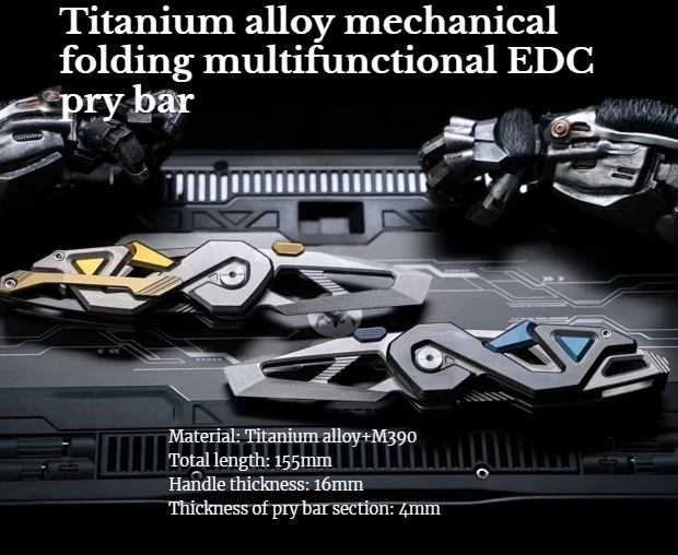 1 шт. НОВЫЙ многофункциональный механический титановый ломик M390 для использования на открытом воздухе, портативный складной многоцелевой инструмент, премиум-подарок