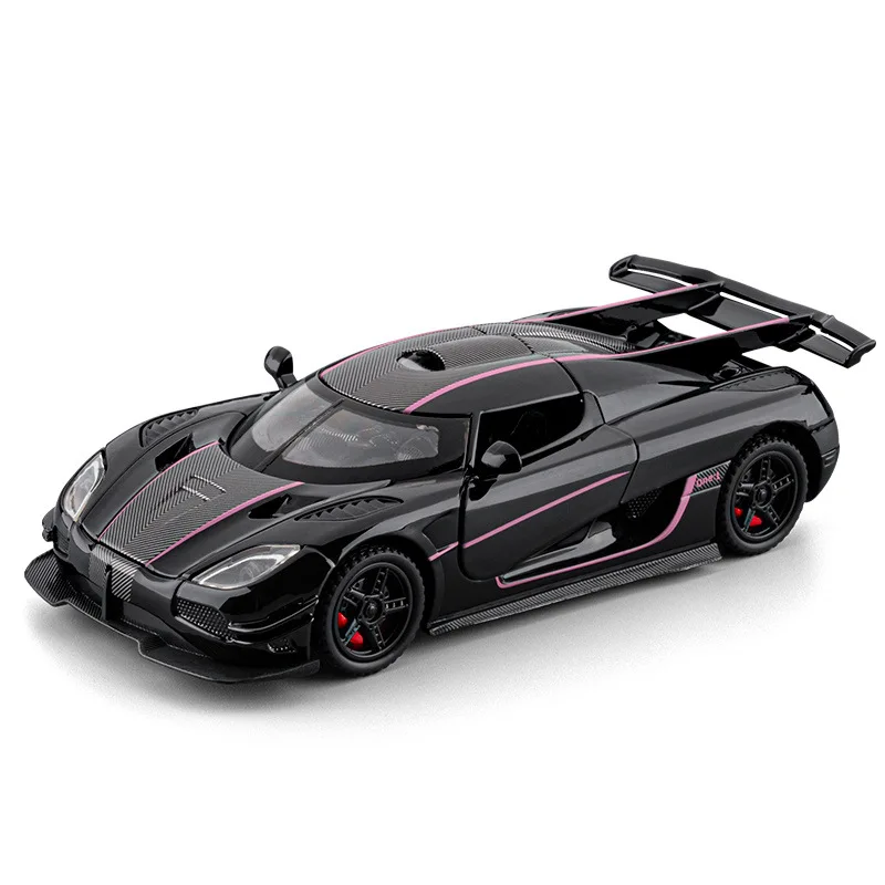 1:32 KNSG ONE 1 ONE-1 Miniature Toys Cars Alloy Diecast Models Pull Back Vehicles Rotor Door Sports Car Toddler Toy For Kid Gift