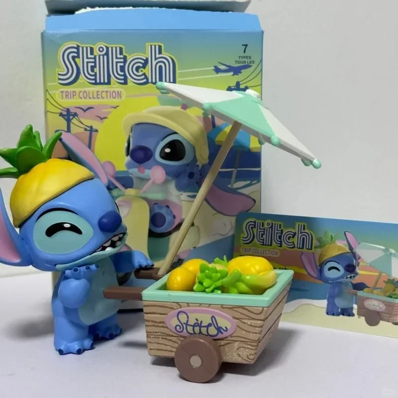 Miniso Kawaii Mystery Box Disney Stitch Lilo & Stitch Tour Series Blind Box Anime Figure Doll Desktop Ornament Toy Regalo di compleanno