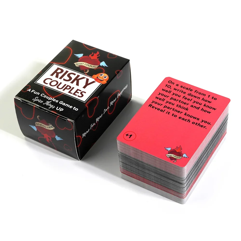 RISKY COUPLES - Fun Couples Game for Date Night 150 Spicy Dares Questions for Your Partner Romantic Anniversary Valentines Gifts