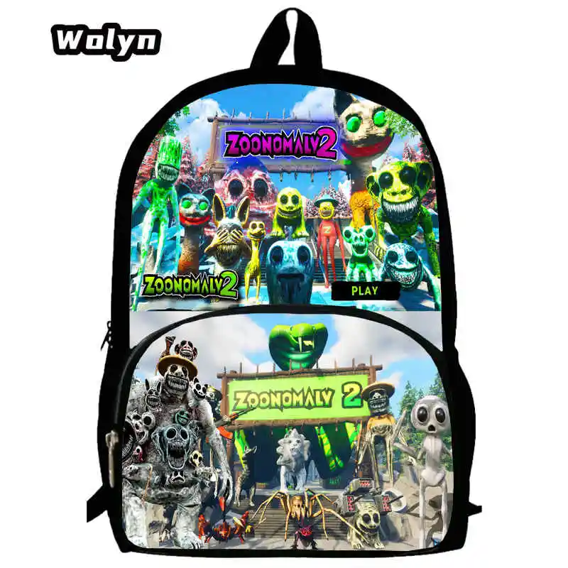 Mochila Zoonomaly Prints School Backpack for Grade 1-3  ,Large Cartoon School Bags for Boys Girls ,Children Satchel Backpack