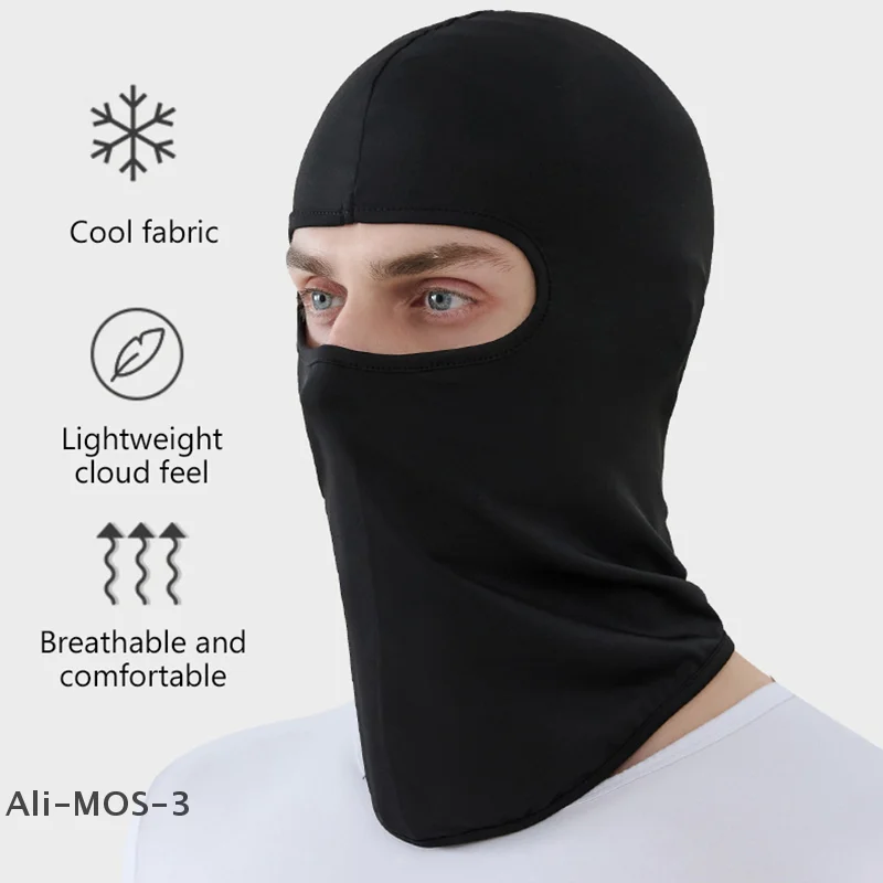 

【S】Motorcycle Face Mask Outdoor Cool Sunscreen Balaclava Lycra Moto Biker Wind Cap Mask Windproof Bicycle Cycling Headgear