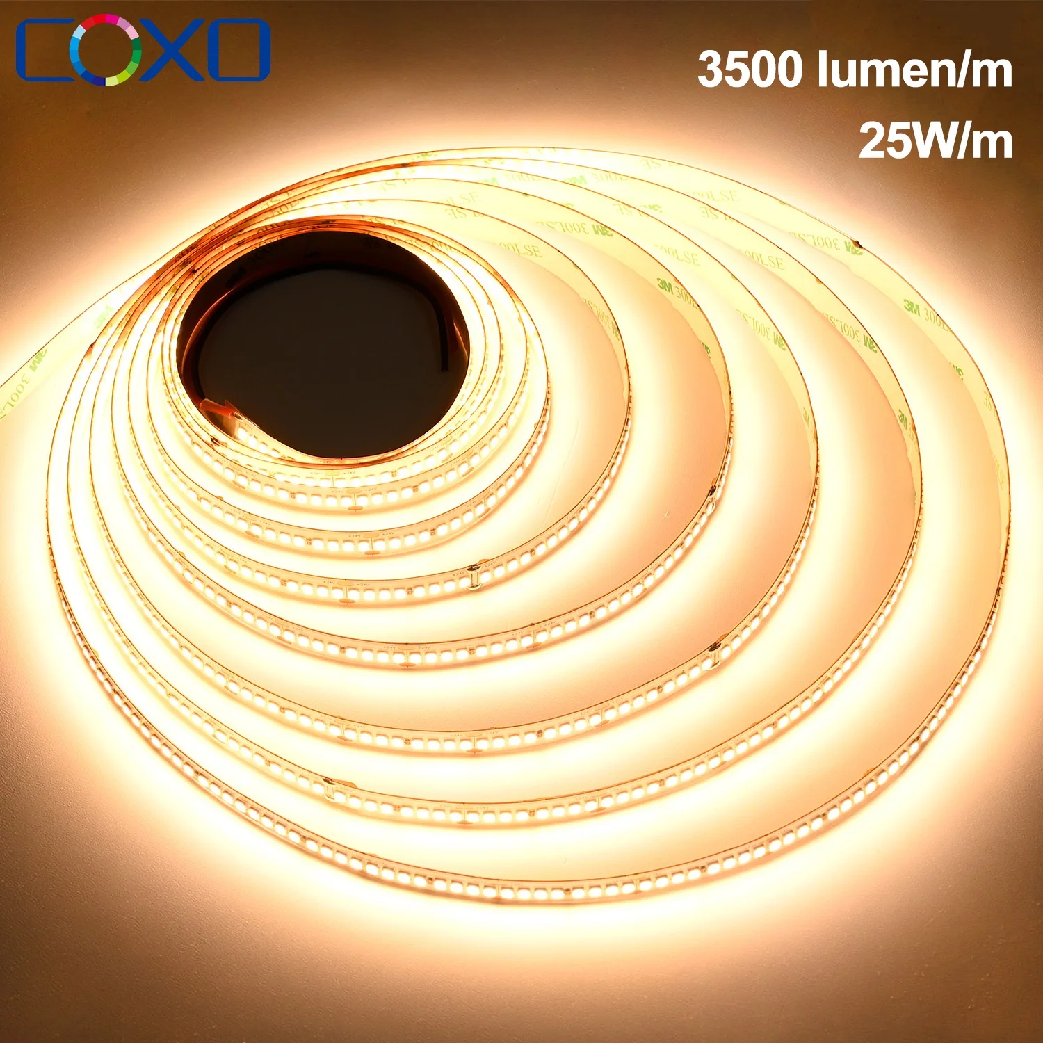 

Супер яркая светодиодная лента 2835, 256 светодиодов/м, гибкая светодиодная лента длиной 16,4 фута с регулируемой яркостью RA90 SMD2835, светодиодное освещение 3000 К-6000 К постоянного тока 24 В