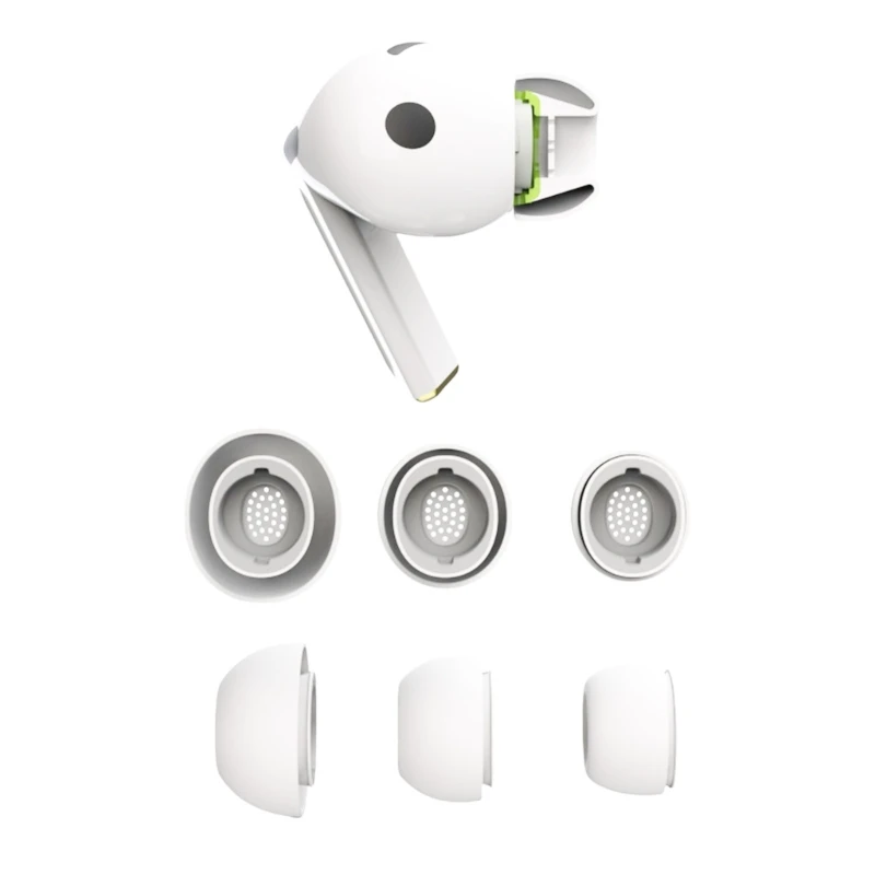 Pontas fone ouvido silicone com vedação som superior para botões 3Pro, S/M/L, protege o aprimoramento do ajuste