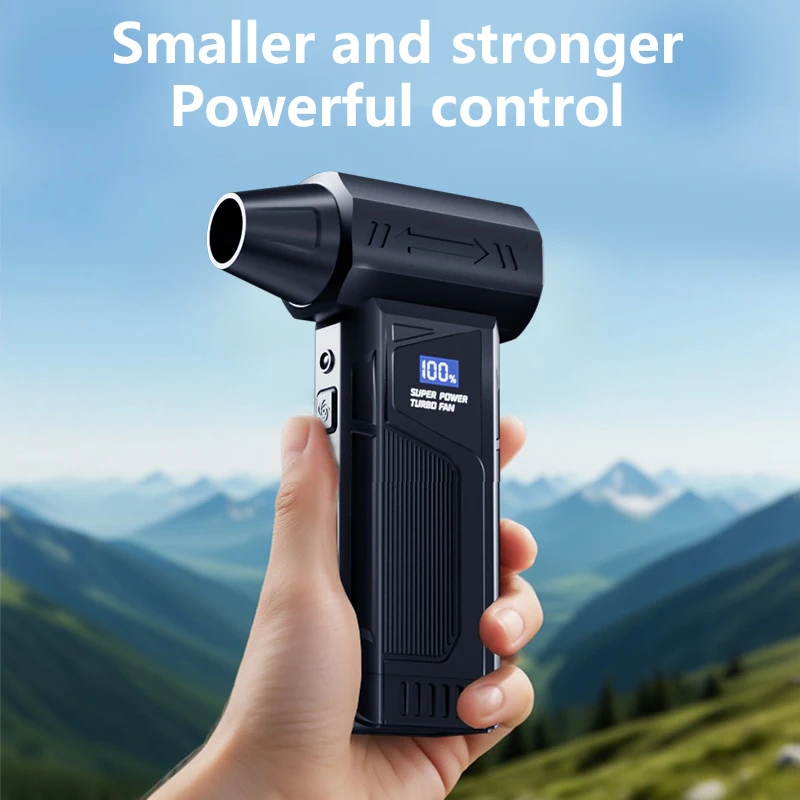 Xiaomi Turbo Jet Blower Brushless Motor Electric Powerful Jet Fan LED Light Digital Display USB Charging Portable Cleaning Tool