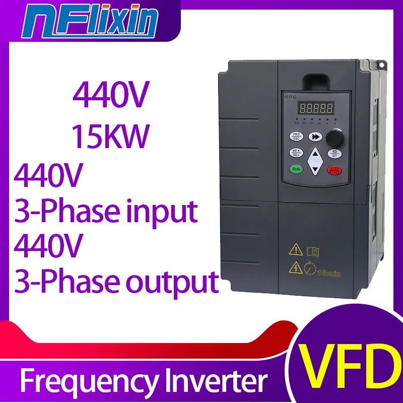 

440V 2.2KW/4KW/5.5KW/7.5KW/11KW/15KW Frequency Converter Output For 3 Phase 440V Motor VFD Inverter