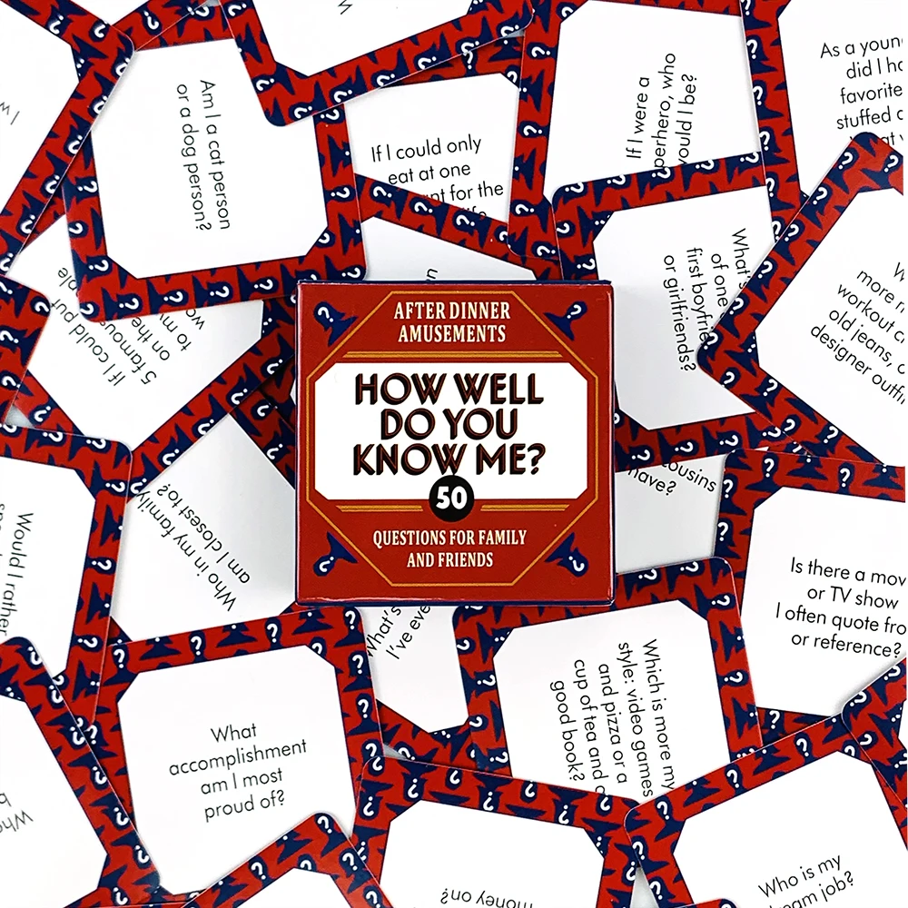 Mini Game Cards - How Well Do You Know Me? - After Dinner Amusements Card Game Travel Card Party Entertainment For Family Friend