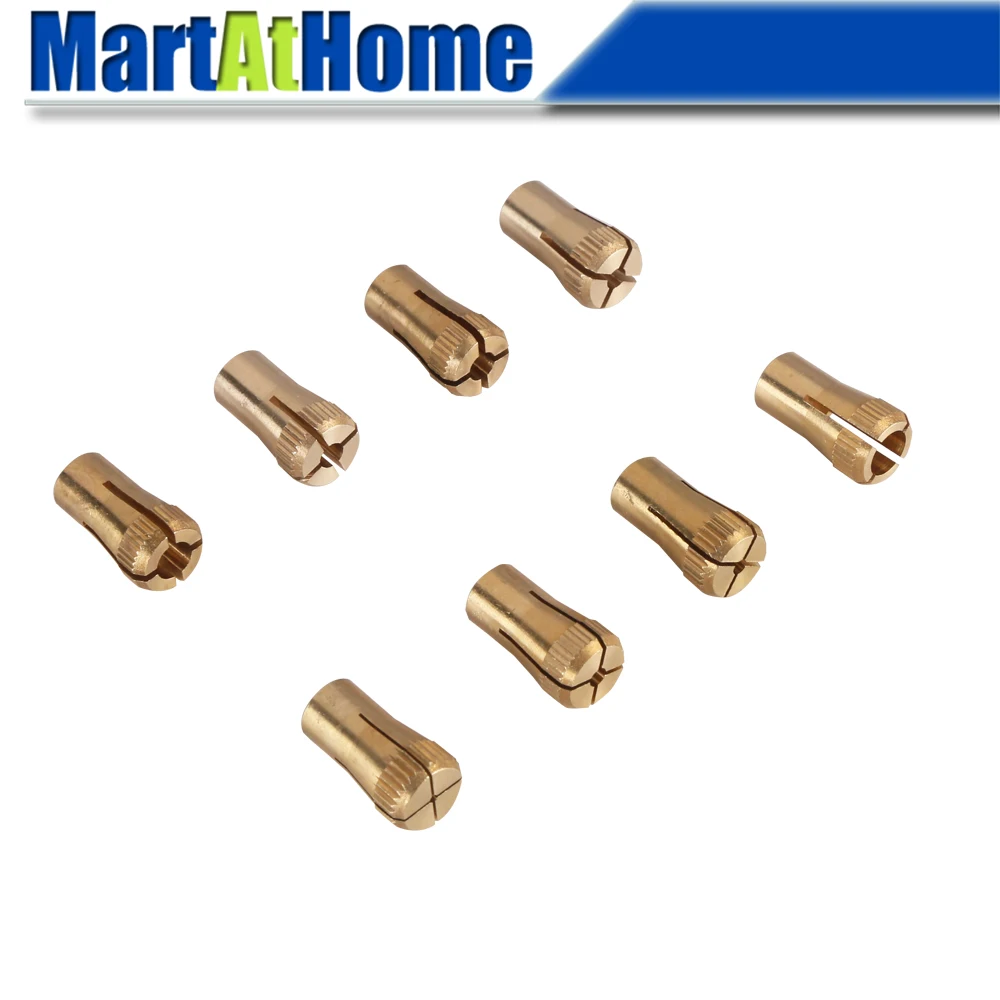 The First Tool 8PCS Copper Collets Set Z061 for Assembling Drilling Cutter,Milling Cutter,Center Pulley