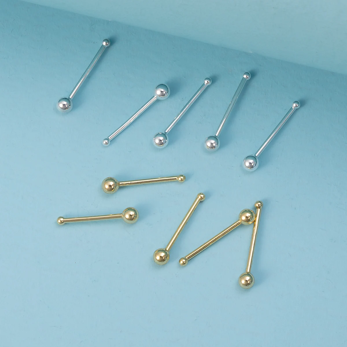 10pcs Nose Stud Rings for Women & Men, Body Piercing Jewelry
