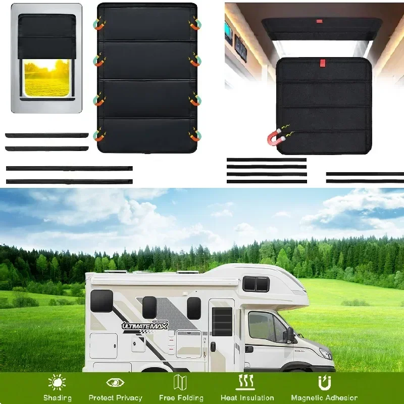 

RV Door Window Shade Cover Waterproof Sunshade Sun Blackout For Motorhome,Camper Trailer Door Window‘