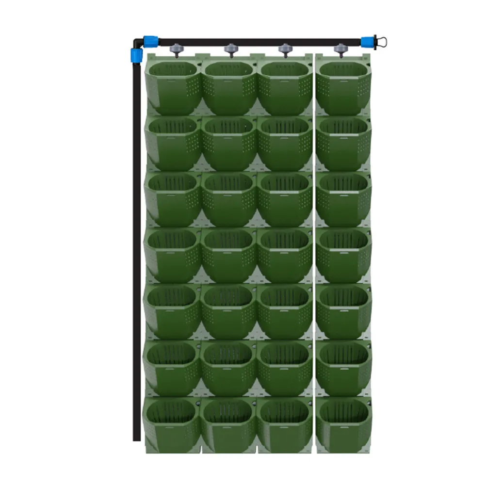1Pcs PP Wall Planter Vertical Stackable Garden Pot with Drainage Holes for Indoor Outdoor Balcony Patio Office Living Room Herb
