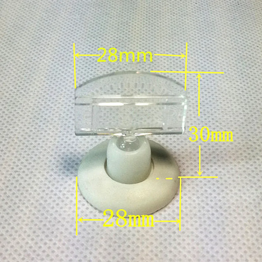 30pcs POP Plastic Promotion Sale Label Sign Price Tag Card Display Clip Holder with Tape on Base Bottom