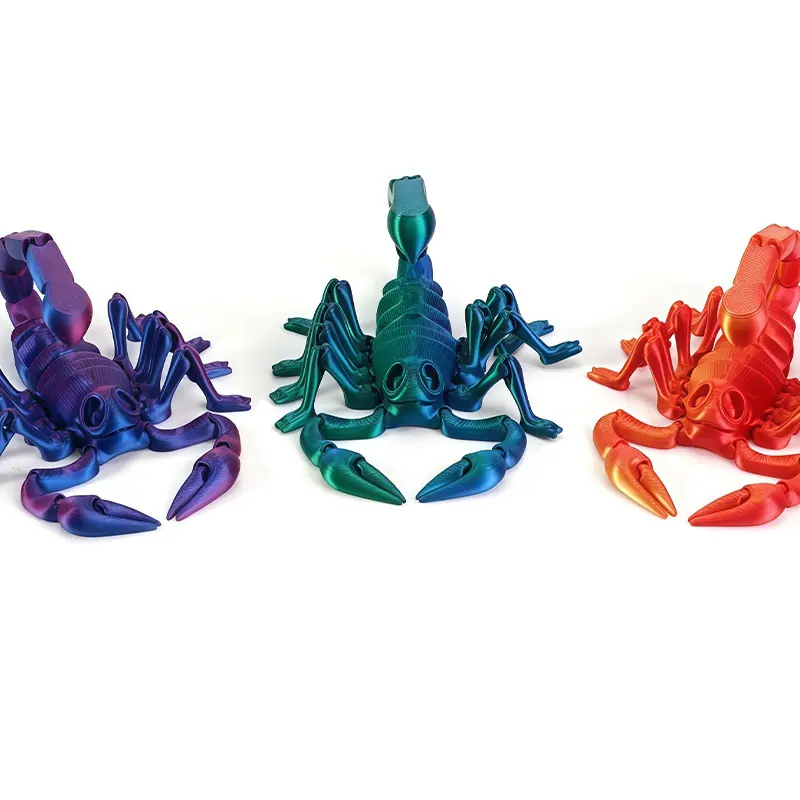 Movable Joint 3D Printed Scorpion Model Articulated Cool Desktop Creative Ornament Interesting Home Decor Artwork Holiday Gift