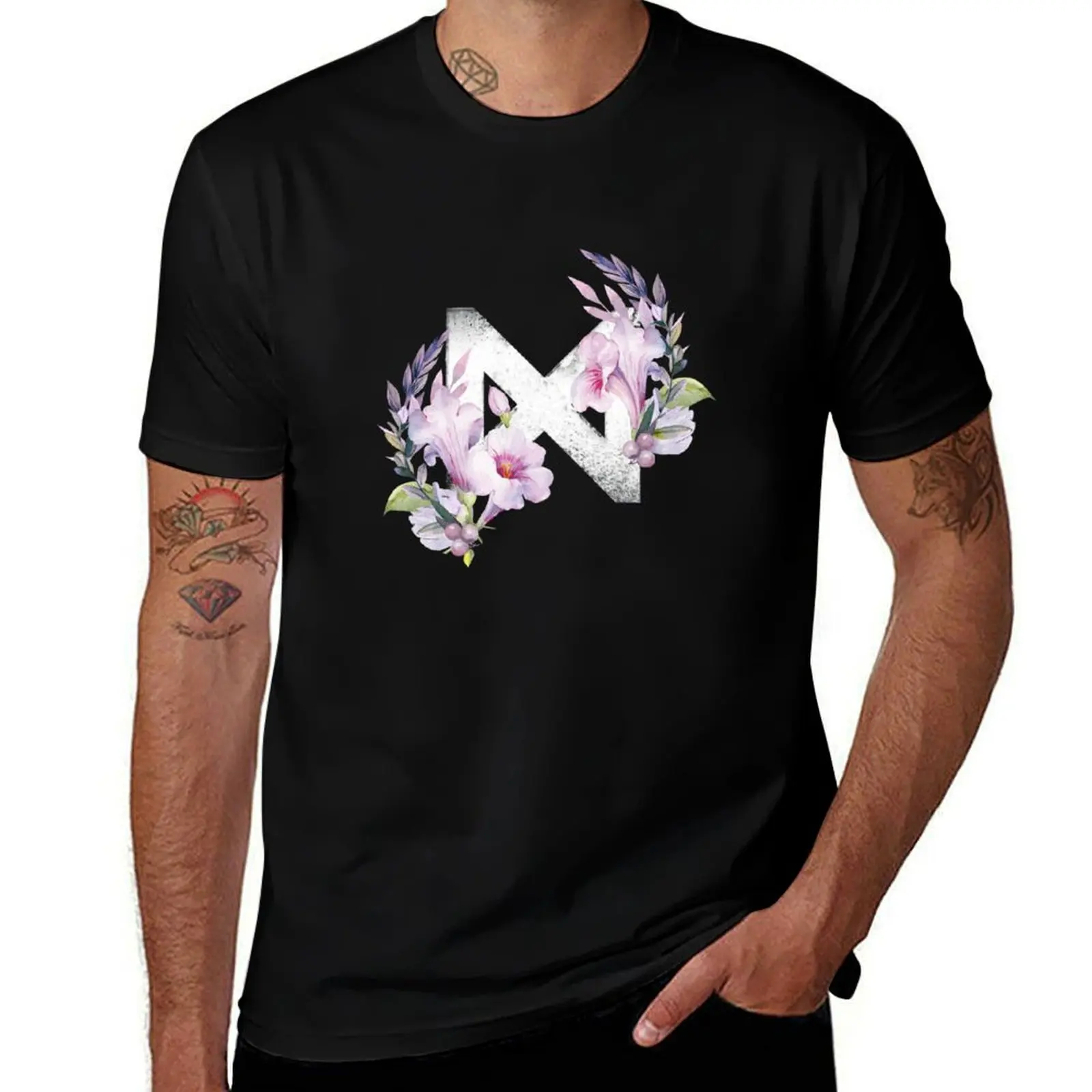 Monsta X Flowers T-Shirt Odor Resistant Short Sleeve Top T-Shirt