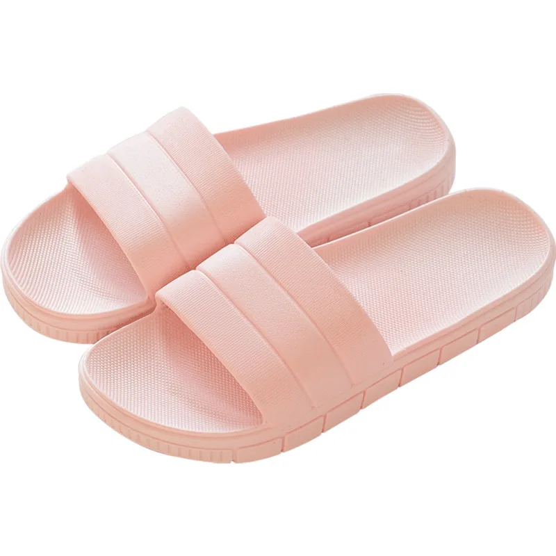 Bathroom slippers women's summer indoor home household slippers men's summer striped non-slip cool slippers men