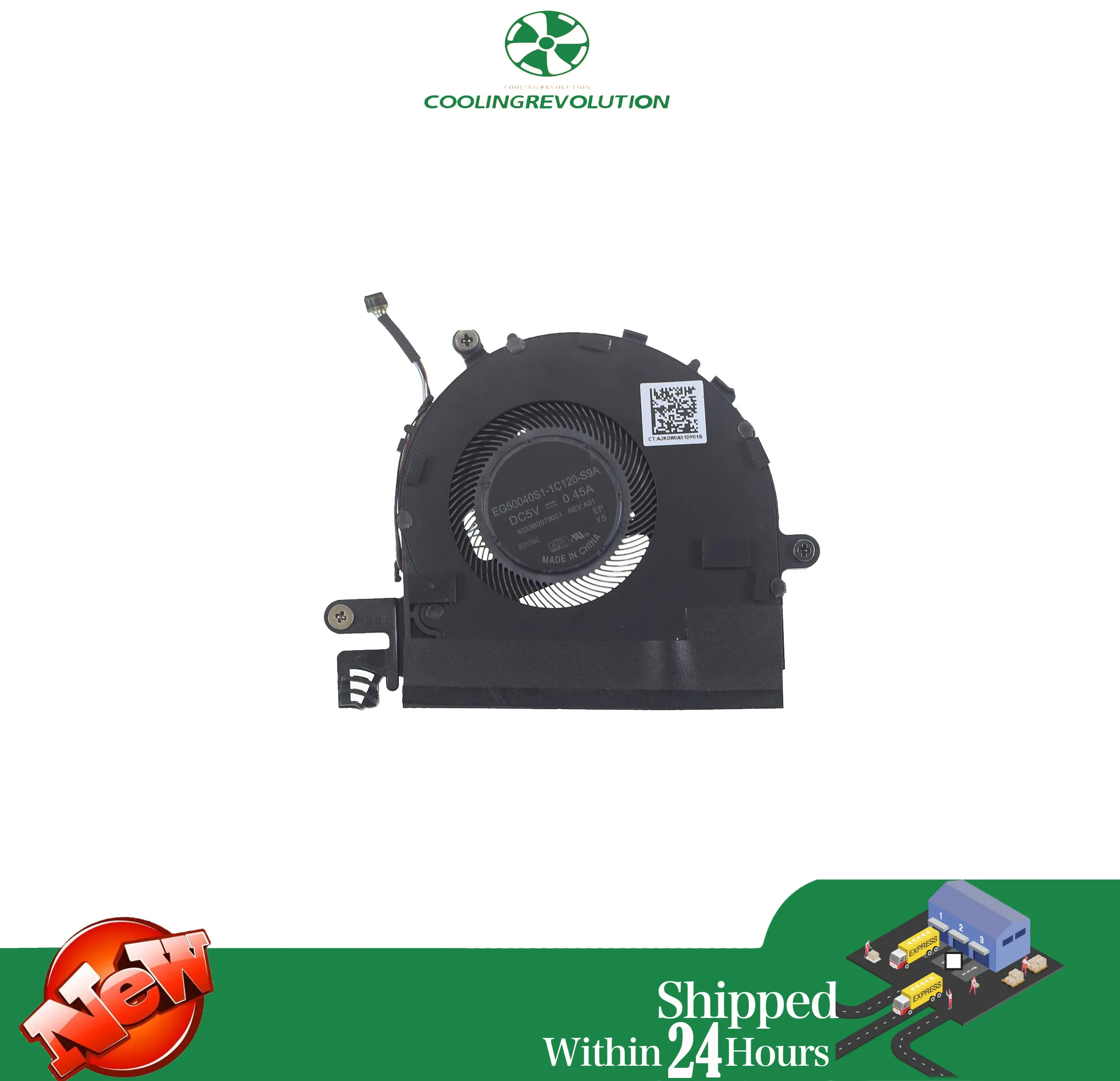 Laptop CPU Fan EG50040S1-1C120-S9A DC5V 0.45A 6033B0073001 4Pin for HP 13 Elite Dragonfly G1 HSN-I32C