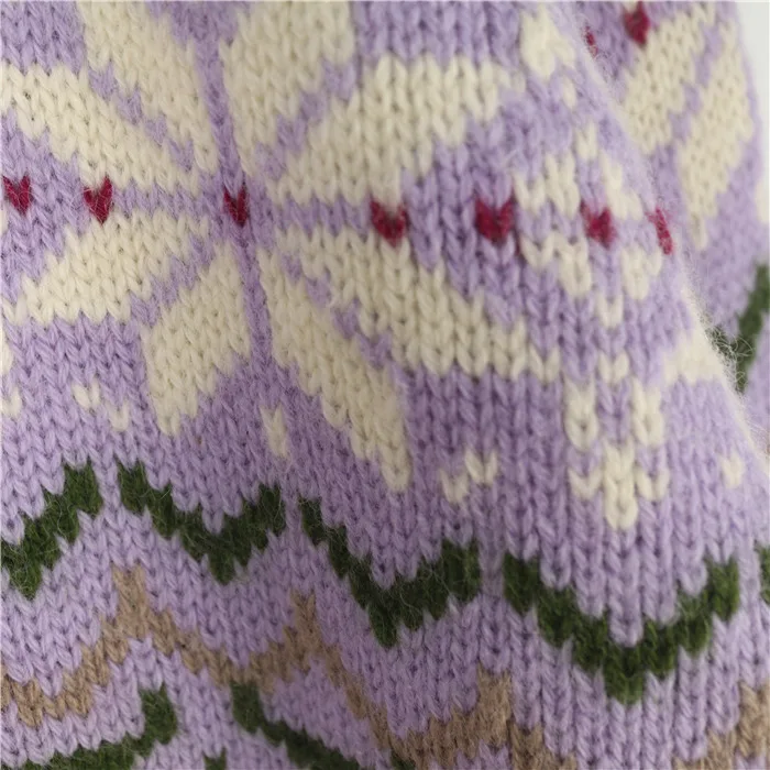 Autumn Winter Unique Nordic Vintage Ice Island Ferris Wheel Open Cardigan Sweater Thi Yarn Hooded Jaet Women's Knitwear