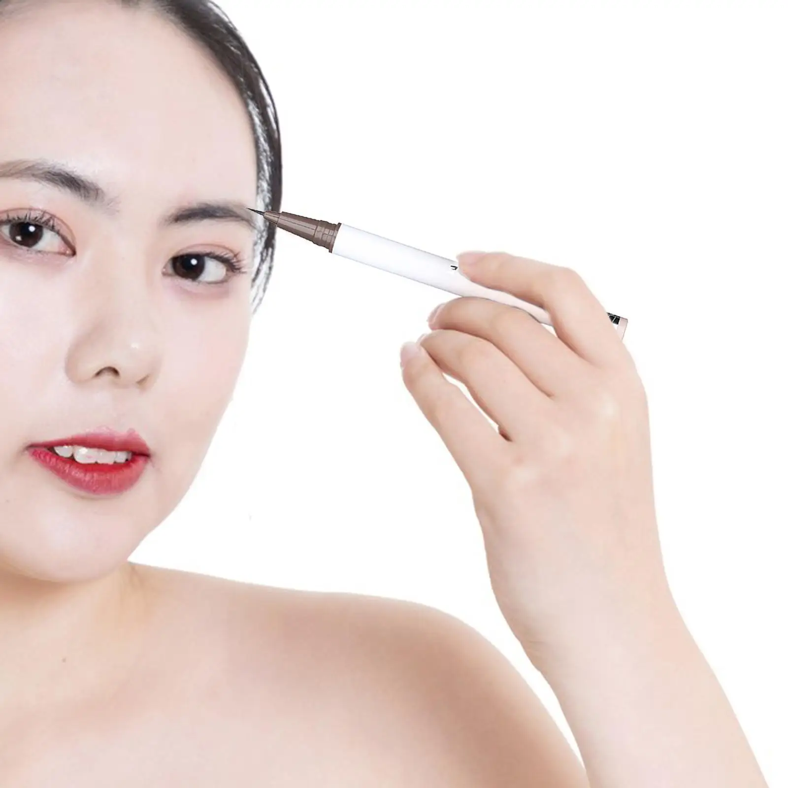 Multifunctional Waterproof Eyebrow Pencil Liquid Gray Eye Brow Liner Pen for Professional and Daily Use
