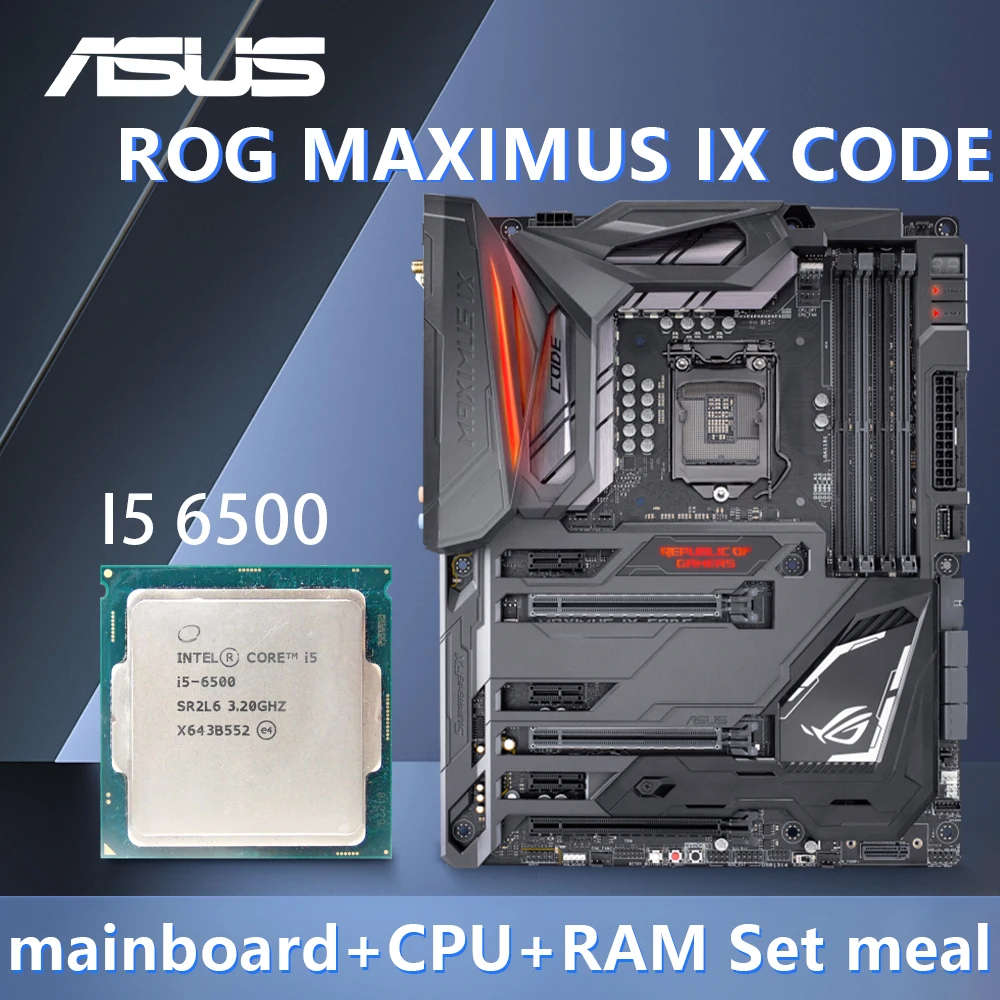 

ASUS MAXIMUS IX CODE Motherboard with i5 6500 CPU INTEL Z270 LGA 1151 4 x DDR4 DIMM 64GB PIC-E3.0 SATA3 HDMI ATX