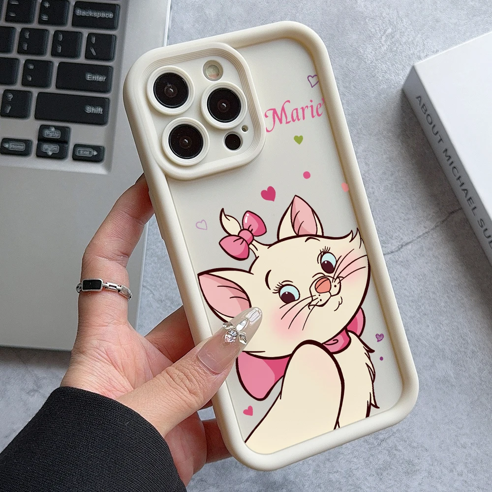 Disney Marie Cat Phone Case for Oppo Reno 12 11 10 8 7 6 5 4 3 2 Reno12 Reno11 Reno10 Reno8 T Z F Pro Plus 4G 5G Ladder Cover