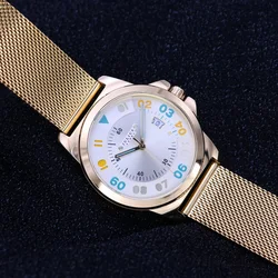 5 Colors Homme Men's Watch Japan Mov Hours Top Fashion Dress Steel Bracelet Boy Birthday Valentine Gift Box