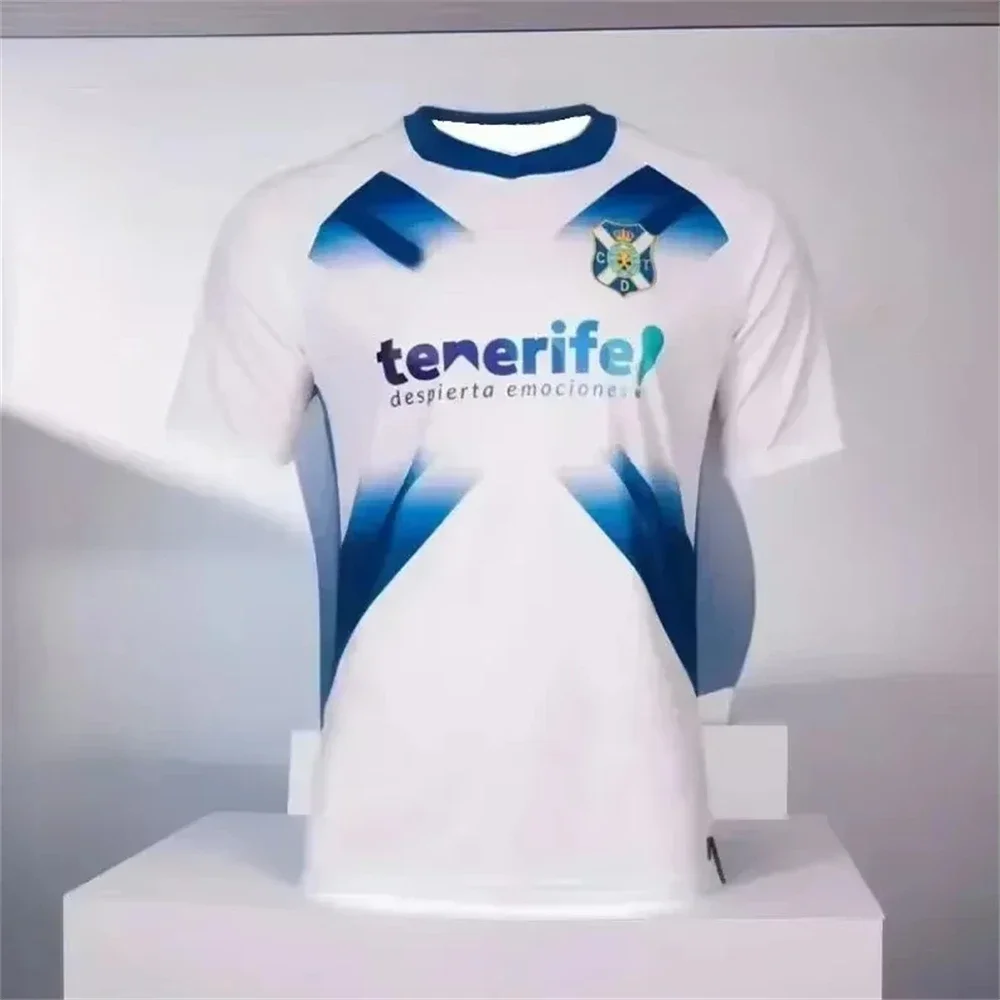 

24_25 CD Tenerife Home Jersey, Breathable and Quick-Drying Sports T-Shirt, Suitable for Men, Women and Children