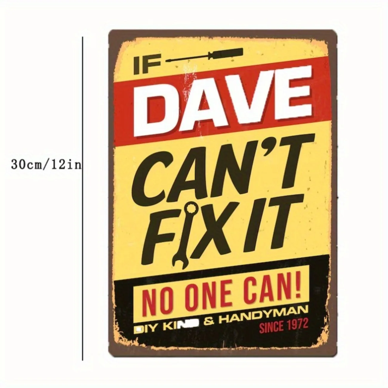 علامة معدنية مخصصة "إذا لا أستطيع إصلاحها" - لورشة عمل سقيفة المرآب عيد ميلاد عيد الأب هدية عيد الميلاد لعشاق الأب DIY.