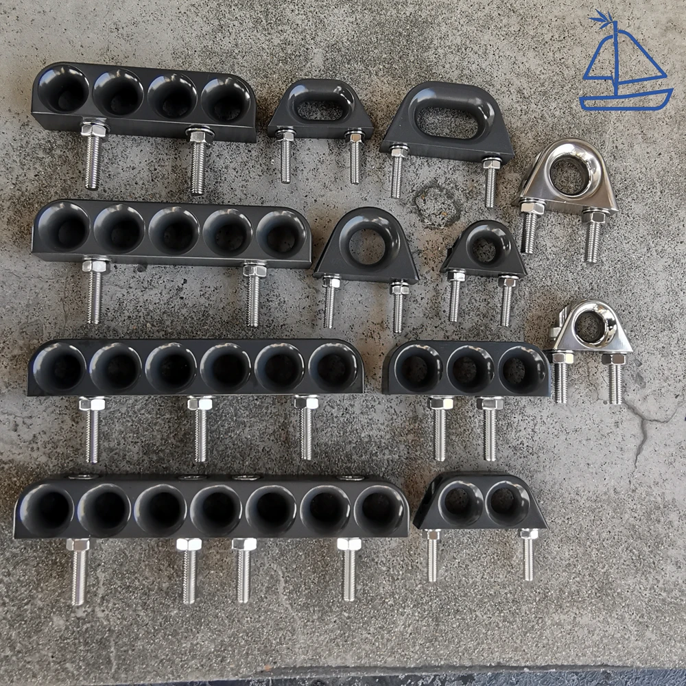 R2.14 Deck Fairlead Organizers Antal quality low friction rings Sailboat Aluminum 6061 hard anodize with PTFE coating