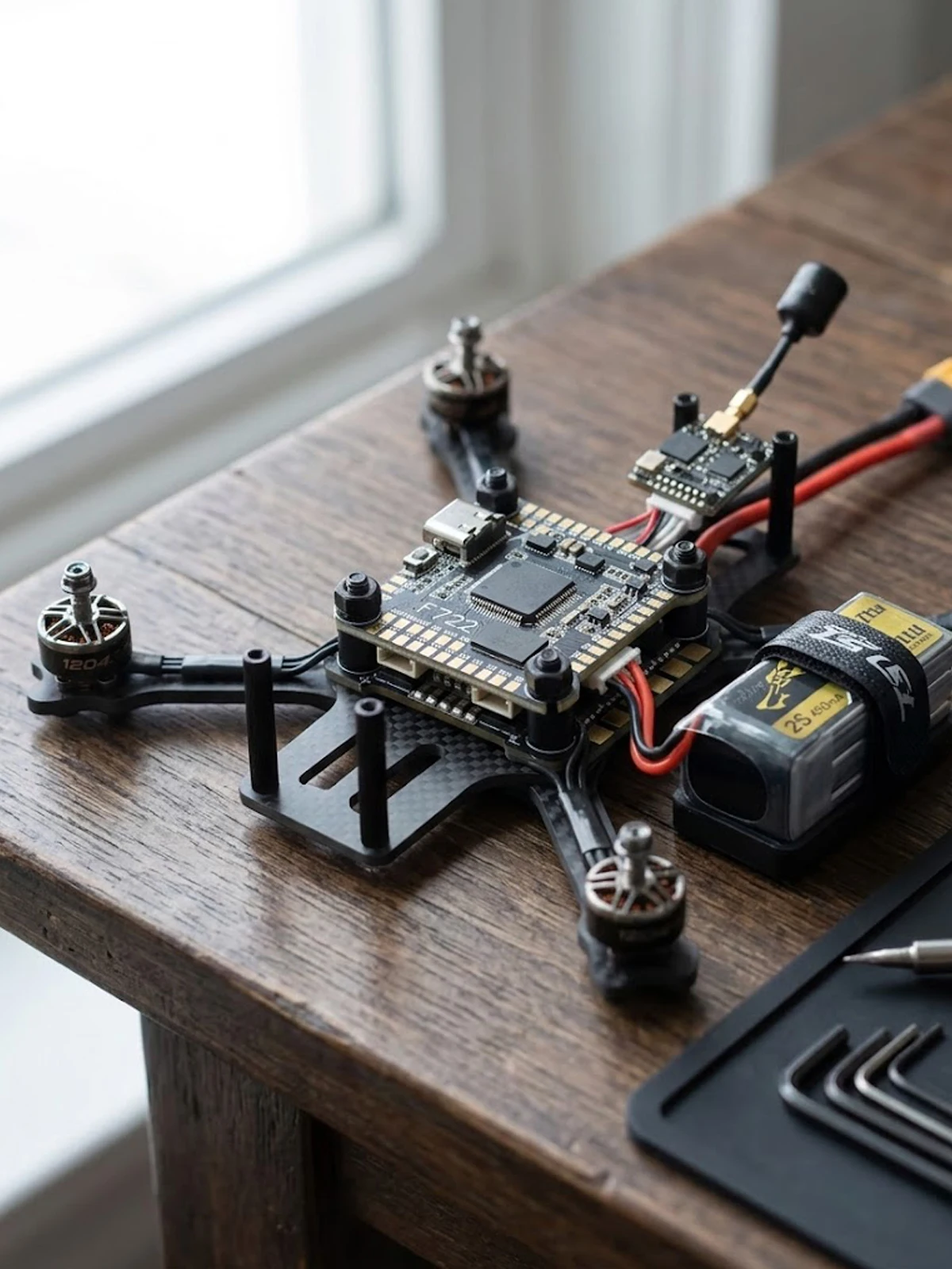 

F722 BLS 60A Flight Stack 3-6S Lipo STM32F722 Flight Controller with 60A 4-in-1 ESC Bluejay SPL06 Barometer for FPV Racing Drone