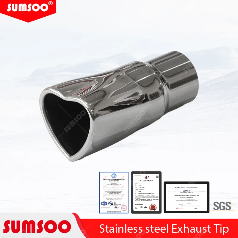 

1 шт., серебряные насадки для выхлопной трубы из нержавеющей стали, 51 60 мм, впускной отверстие для модифицированной универсальной выхлопной трубы, подходят для выхлопной трубы, автозапчасти двигателя