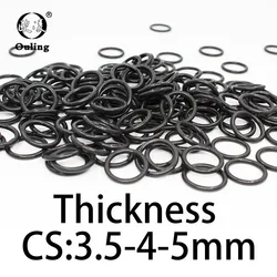 O-ring thickness 3.5/4/5mm CS fluororubber FKM sealing temperature resistant gasket rubber ring complete in specifications